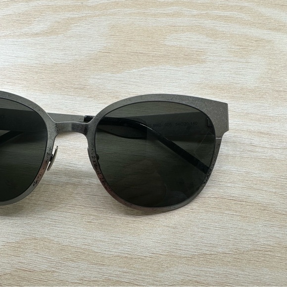 New YSL Saint Laurent Authentic Silver Metal Sunglasses